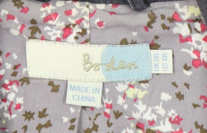 Boden Women's Blue Cotton Blazer Jacket Size 8 UK Smart Casual