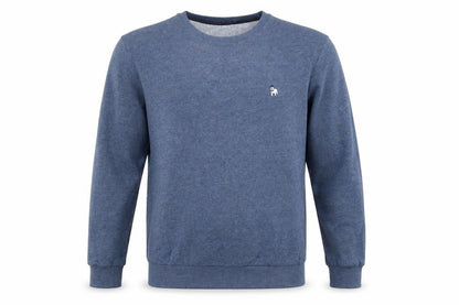 Spitalfields Men’s Blue Cotton Pullover Sweatshirt L Crew Neck