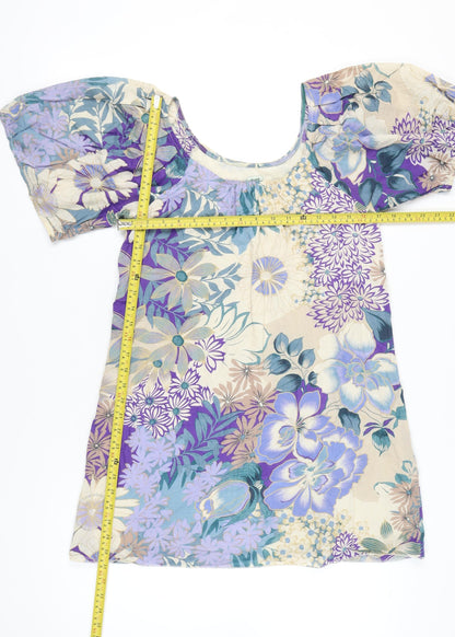 Culture Women’s Multicoloured Floral Cotton Shift Dress Size 8