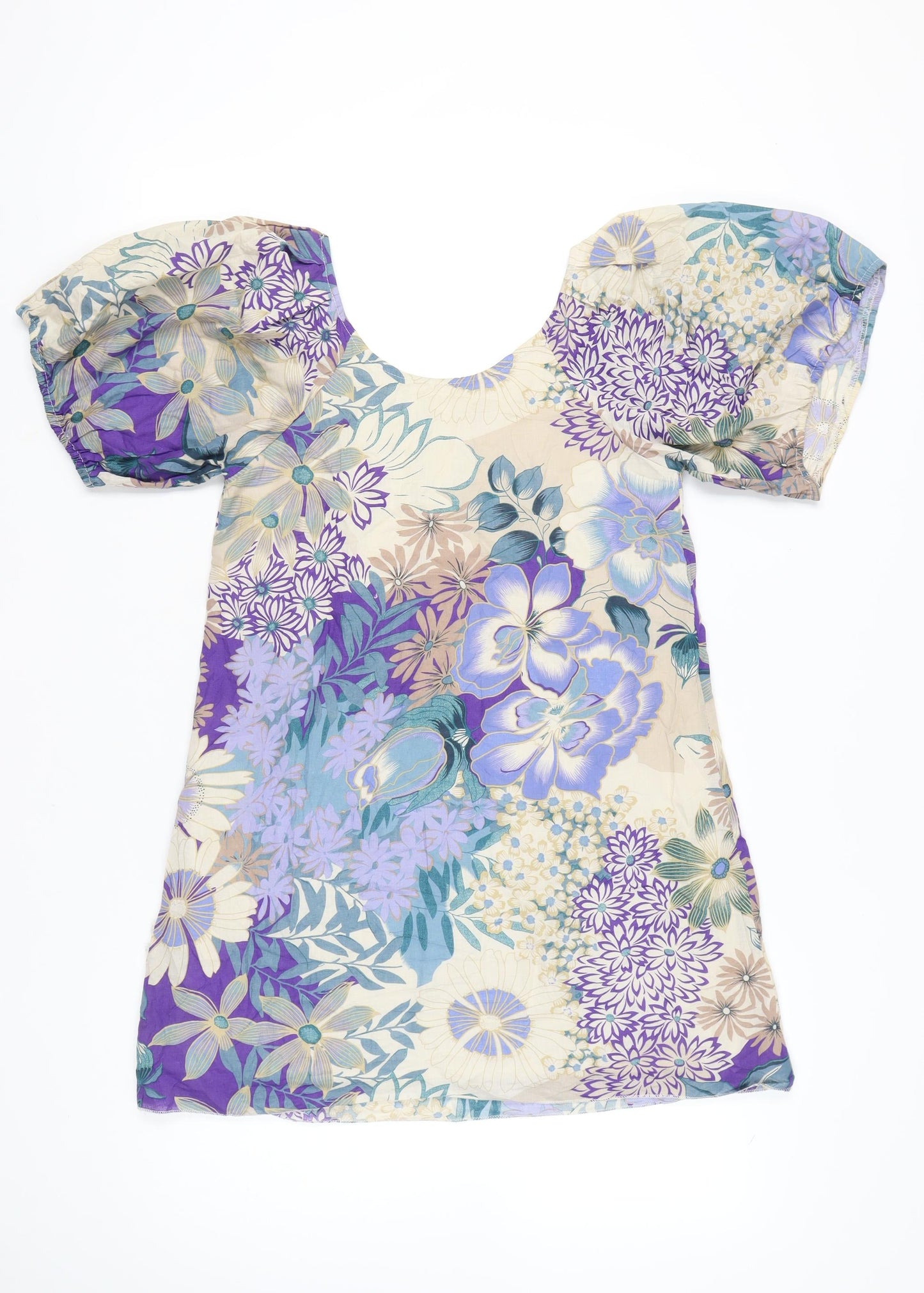 Culture Women’s Multicoloured Floral Cotton Shift Dress Size 8
