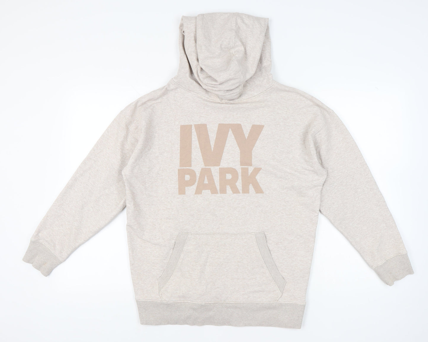 Ivy Park Women’s Beige Pullover Hoodie Size S Logo Print