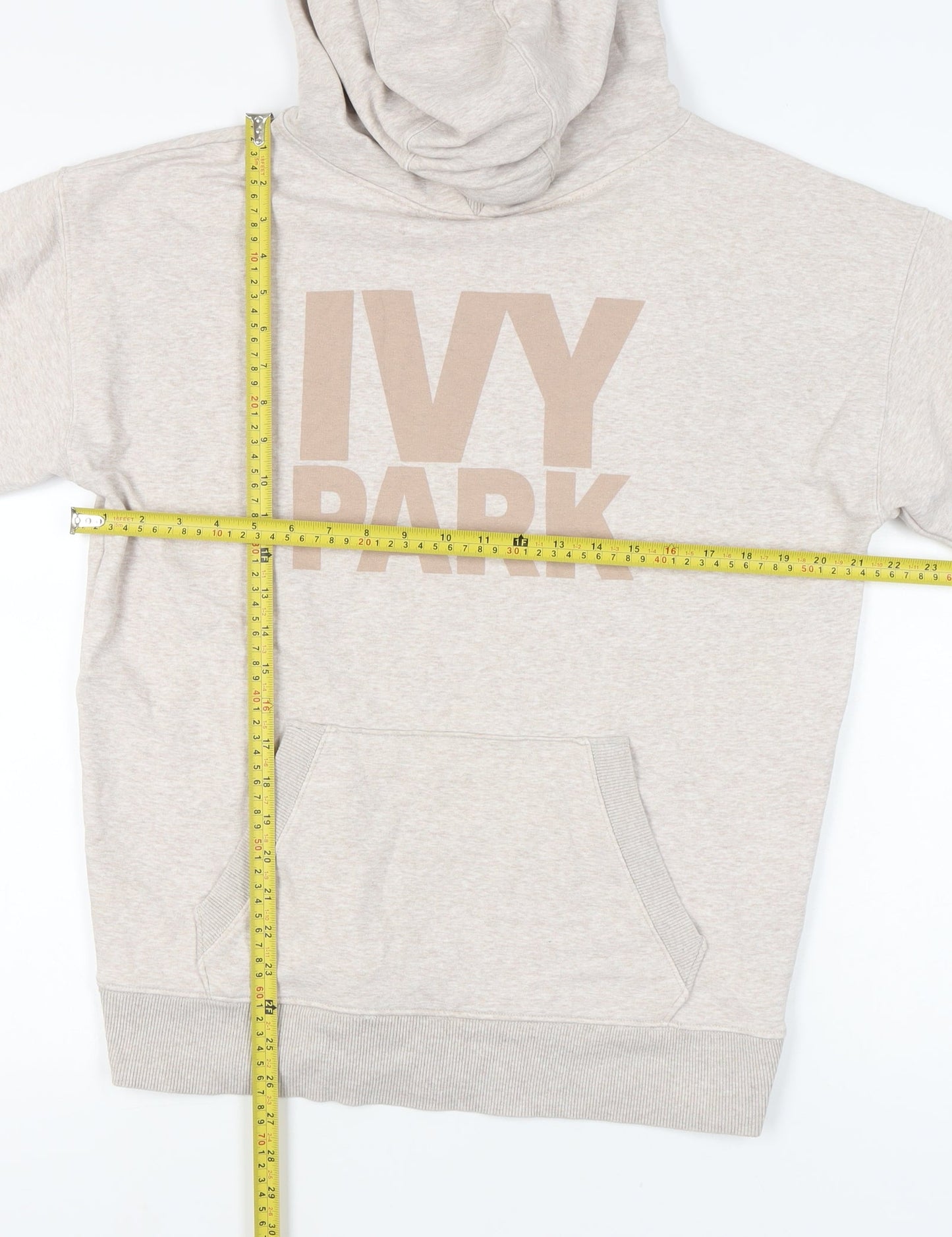 Ivy Park Women’s Beige Pullover Hoodie Size S Logo Print