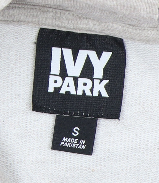 Ivy Park Women’s Beige Pullover Hoodie Size S Logo Print