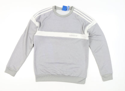 Mens UK Size S adidas Grey Pullover Sweatshirt