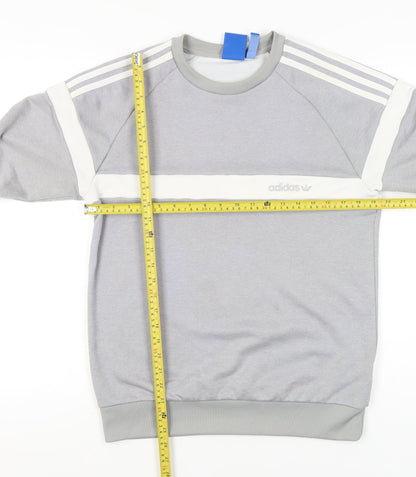 Mens UK Size S adidas Grey Pullover Sweatshirt