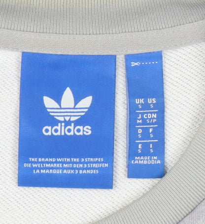 Mens UK Size S adidas Grey Pullover Sweatshirt