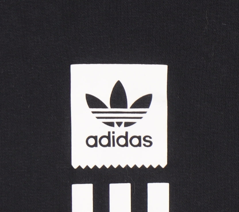 Adidas Unisex Black Pullover Hoodie Medium Logo Sportswear