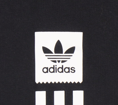 Adidas Unisex Black Pullover Hoodie Medium Logo Sportswear