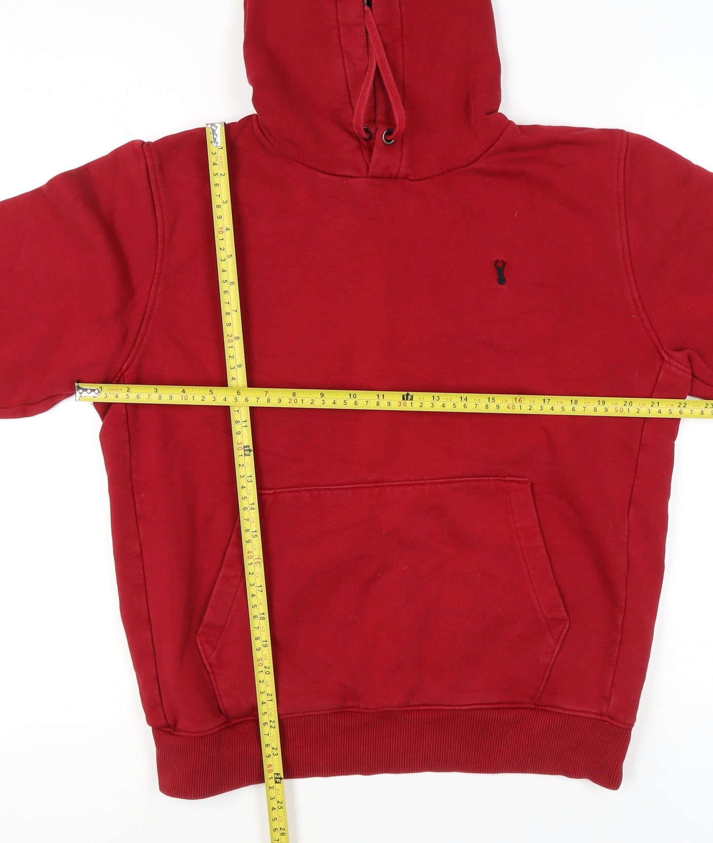 Mens UK Size M NEXT Red Pullover Hoodie