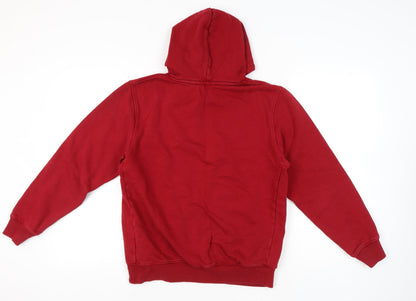 Mens UK Size M NEXT Red Pullover Hoodie