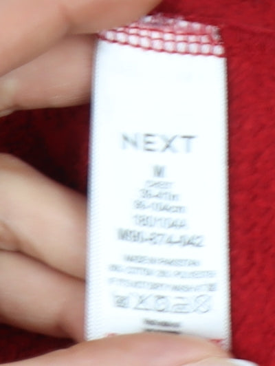 Mens UK Size M NEXT Red Pullover Hoodie