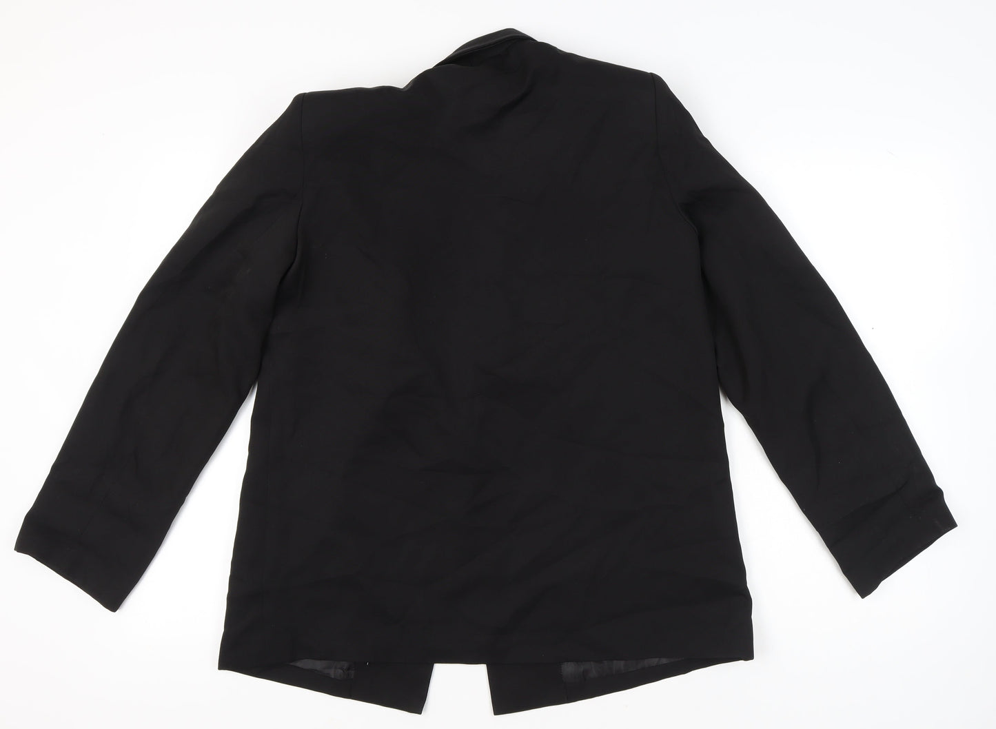 PrettyLittleThing Womens Black Blazer UK 10 Notch Lapel Single-Breasted