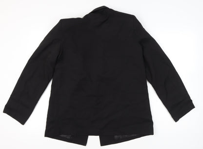 PrettyLittleThing Womens Black Blazer UK 10 Notch Lapel Single-Breasted