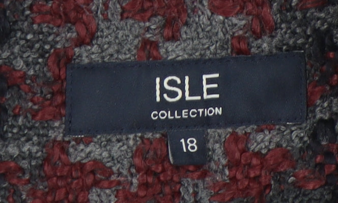 Womens UK Size 18 Isle Collection Grey Overcoat