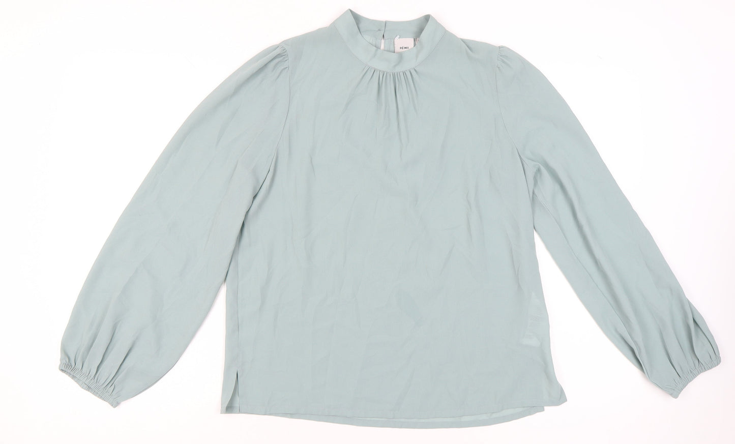 Womens UK Size 8 ICHI Blue Basic Blouse