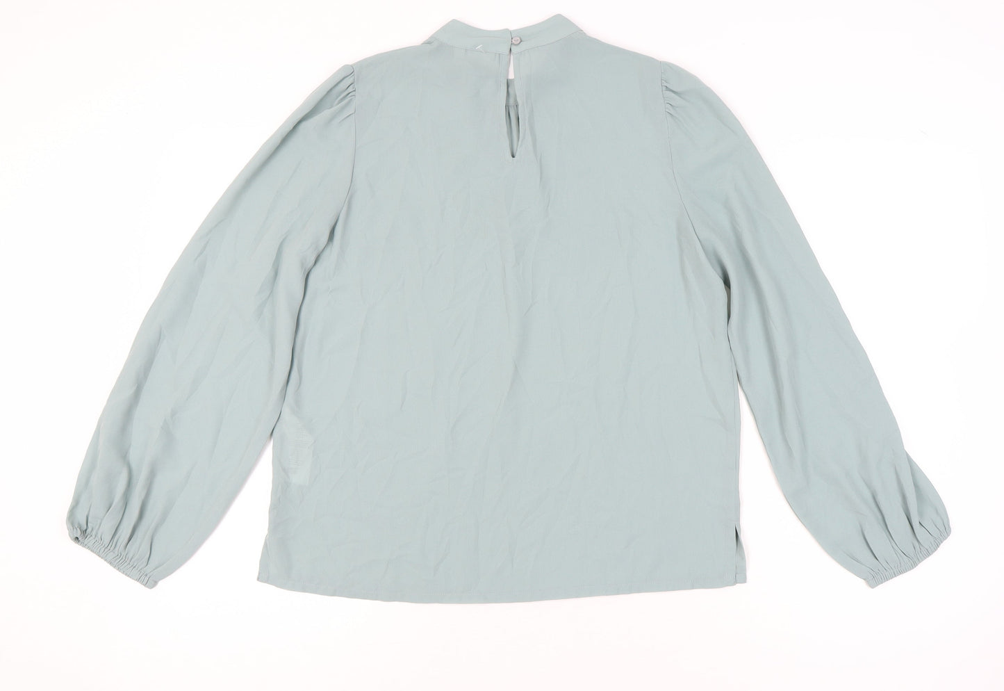 Womens UK Size 8 ICHI Blue Basic Blouse