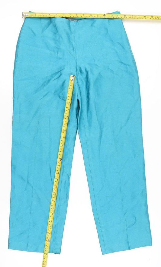 Ann Taylor Women’s Blue Silk Dress Pants Size 4 Straight Leg