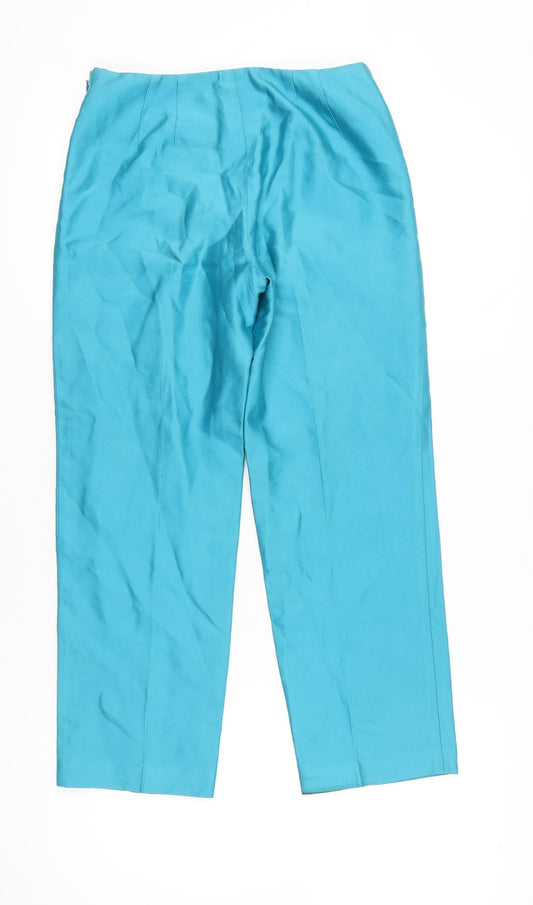 Ann Taylor Women’s Blue Silk Dress Pants Size 4 Straight Leg
