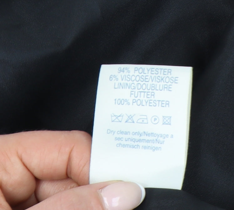 New Look Womens Black Pinstripe Suit Jacket Size 14 Workwear