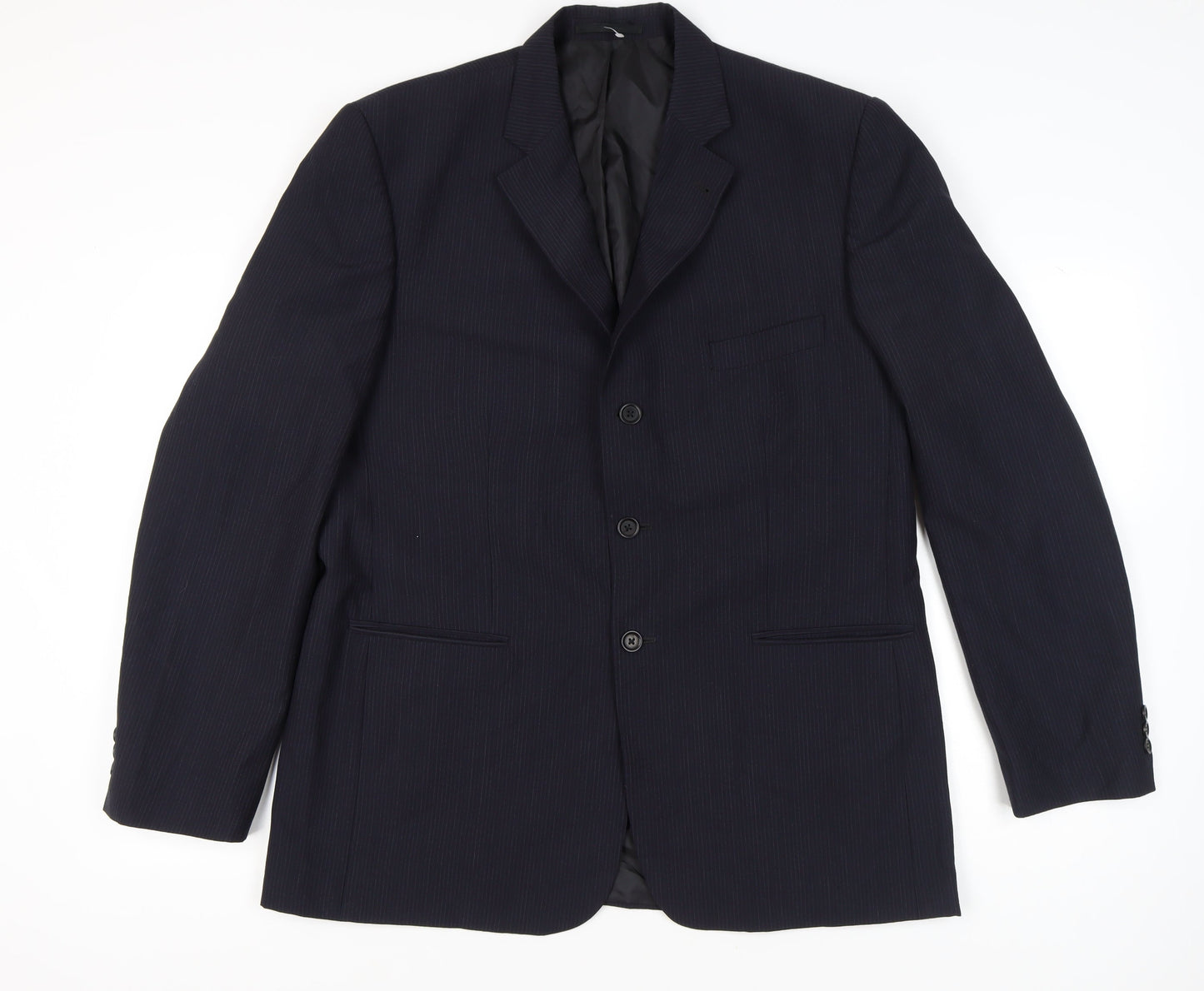 George Men’s Blue 44L Pinstripe Blazer Jacket Formal