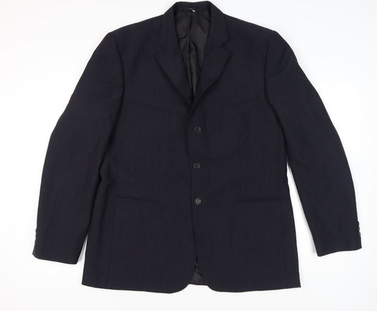 George Men’s Blue 44L Pinstripe Blazer Jacket Formal