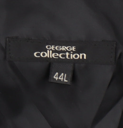 George Men’s Blue 44L Pinstripe Blazer Jacket Formal