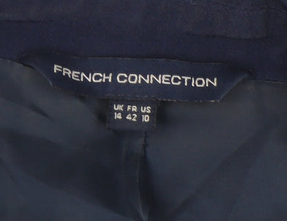 French Connection Womens Blue Size 14 Shawl Lapel Blazer Jacket
