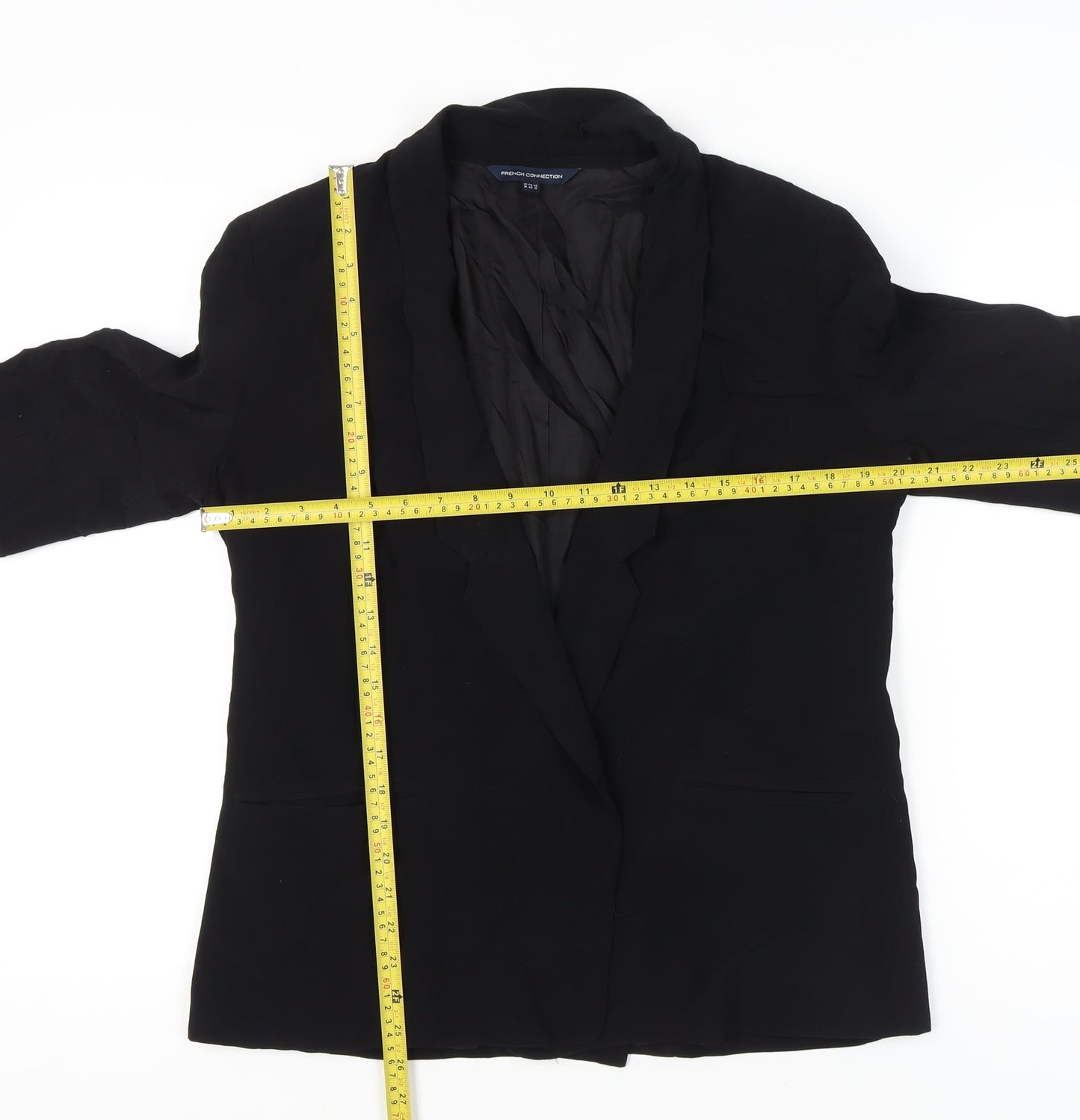 French Connection Women's Black Shawl Collar Blazer Size 14