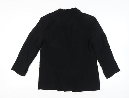 French Connection Women's Black Shawl Collar Blazer Size 14