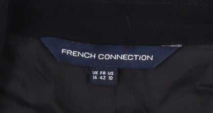French Connection Women's Black Shawl Collar Blazer Size 14