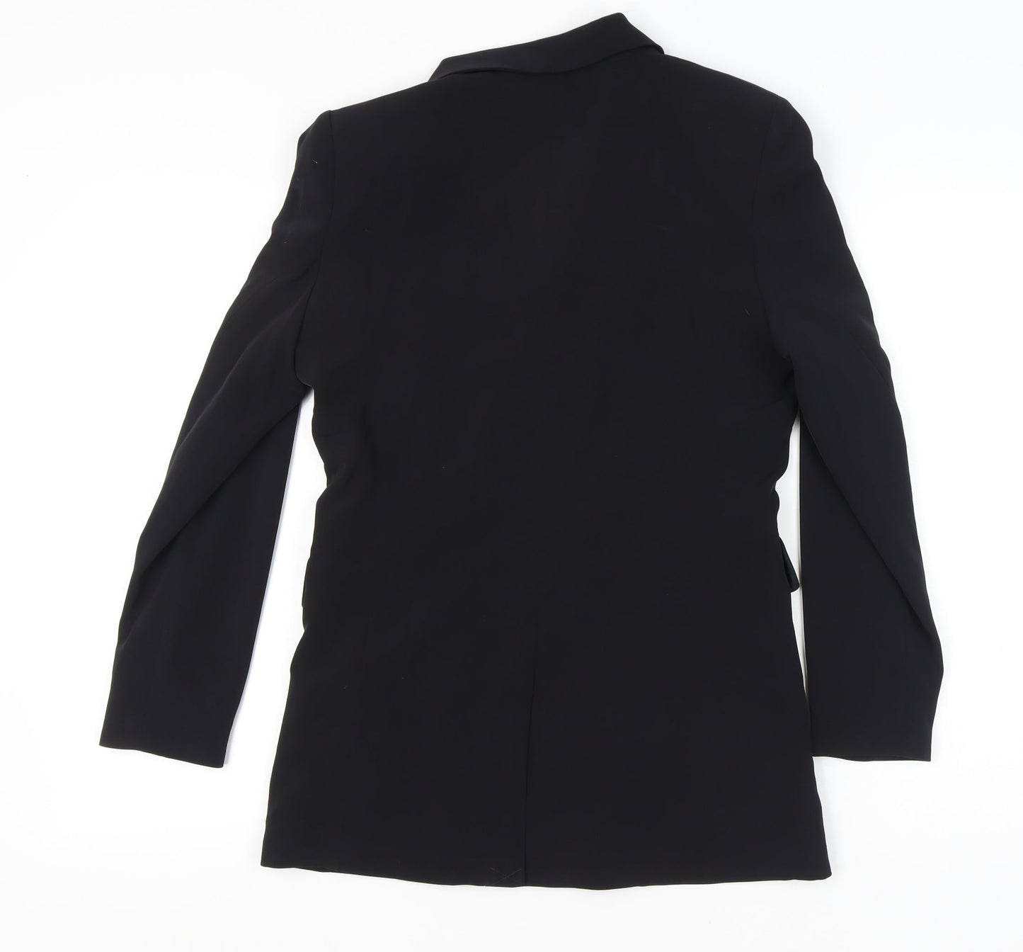 H&M Womens Black UK 12 Double-Breasted Blazer Jacket