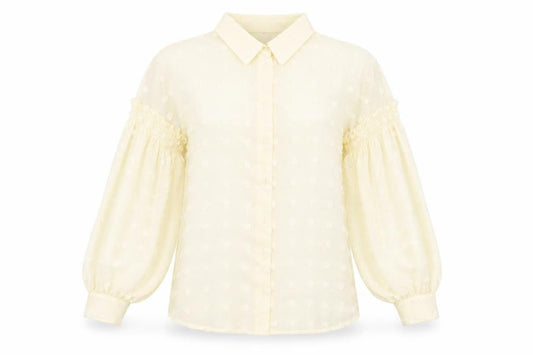 Womens UK Size 12 Zara Beige Classic Blouse