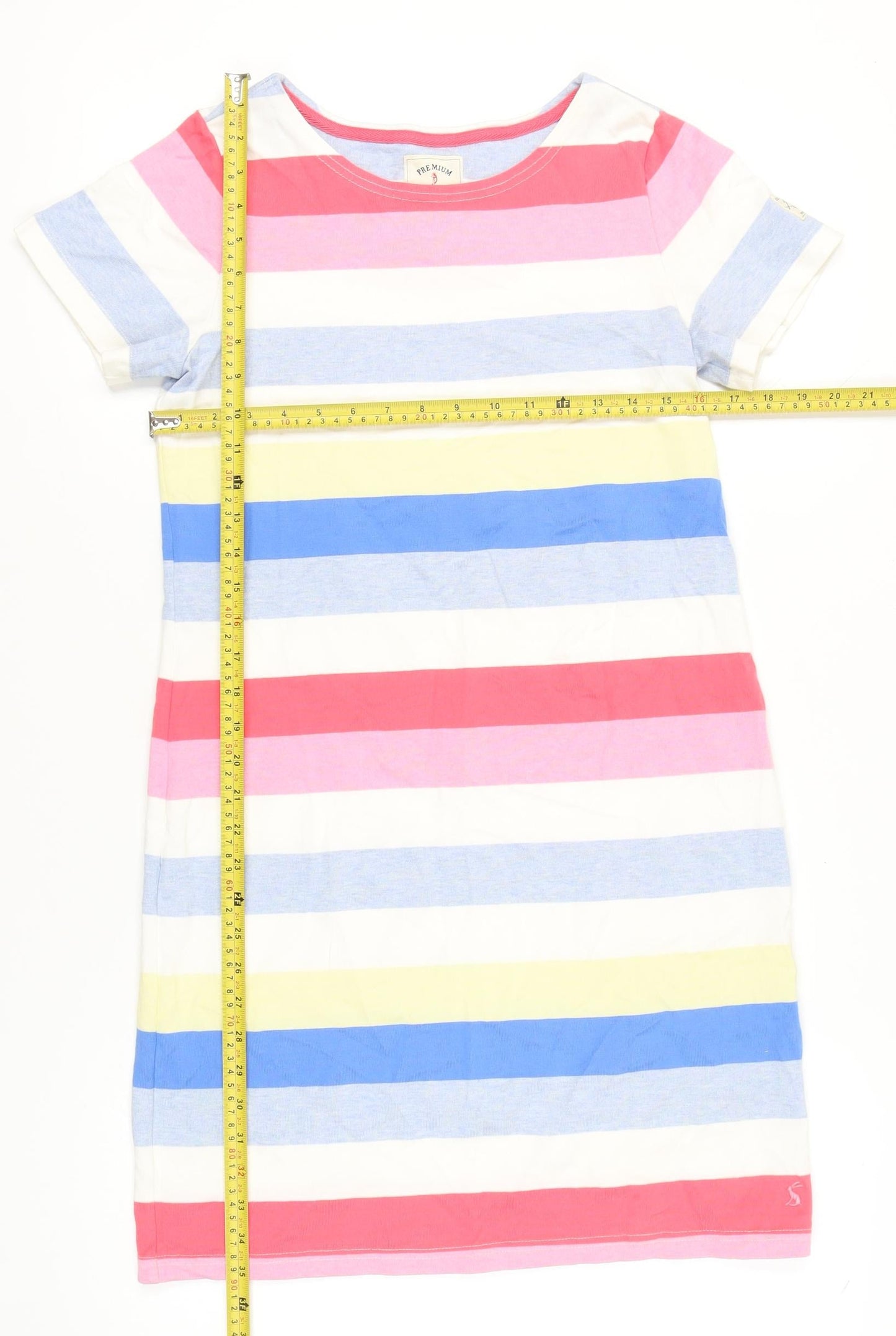Joules Womens Multicoloured Striped Cotton T-Shirt Dress UK 10