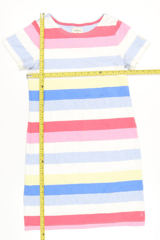 Joules Womens Multicoloured Striped Cotton T-Shirt Dress UK 10