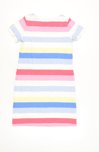Joules Womens Multicoloured Striped Cotton T-Shirt Dress UK 10