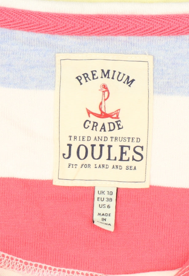 Joules Womens Multicoloured Striped Cotton T-Shirt Dress UK 10
