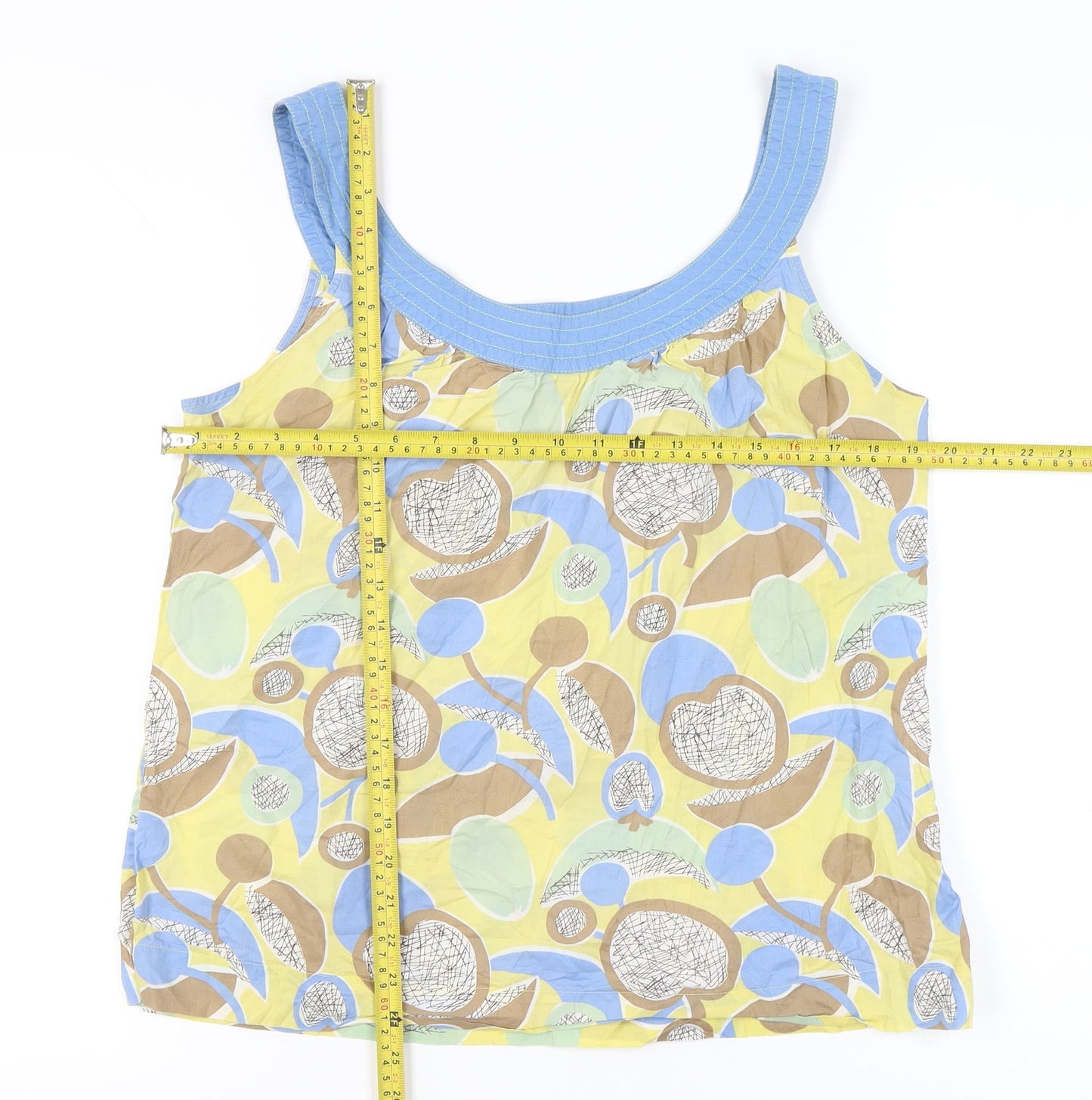 Boden Womens Multicoloured Floral Cotton Tank Top Size 16