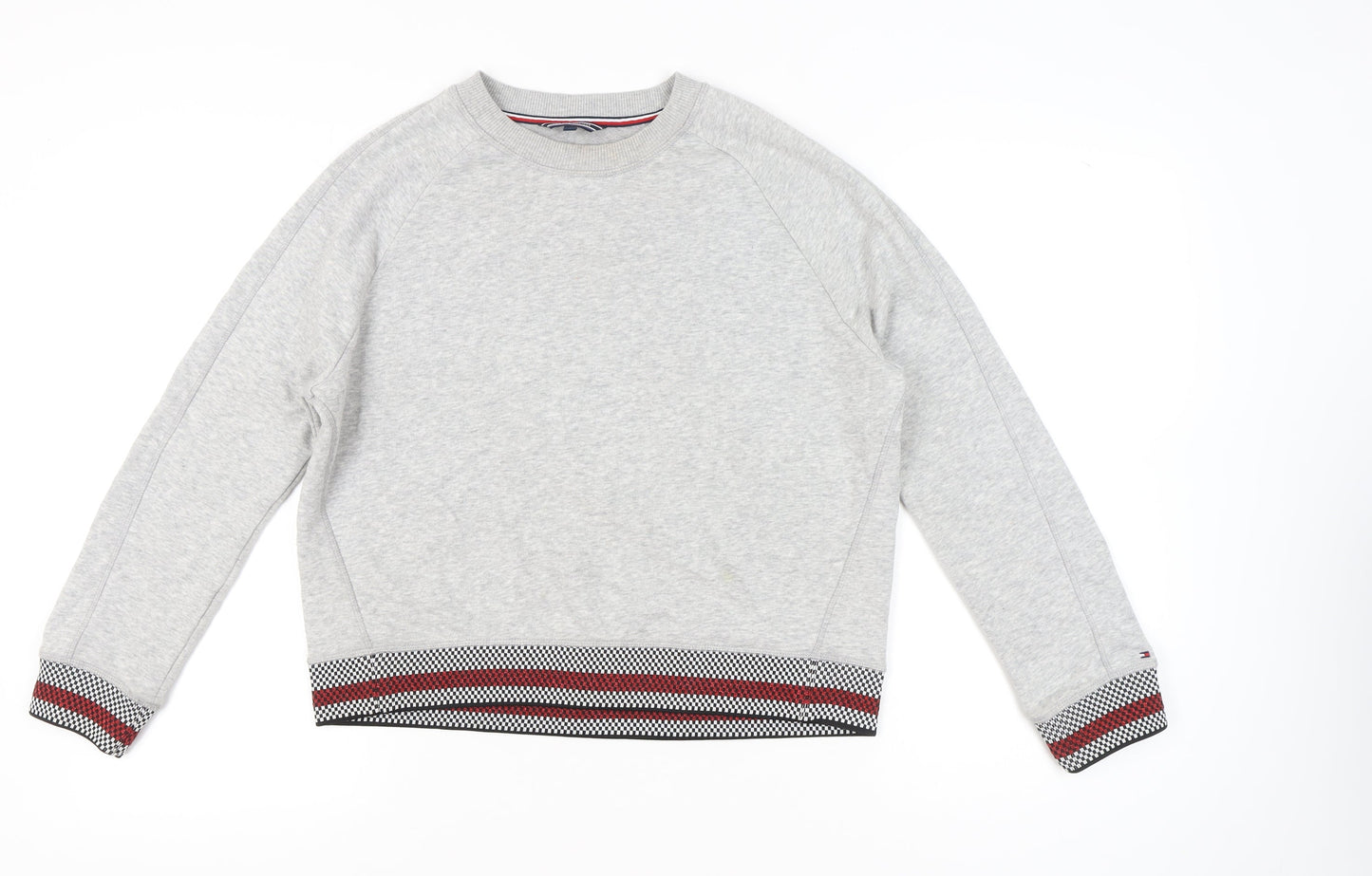 Tommy Hilfiger Women’s Grey Pullover Sweatshirt S Raglan Sleeve