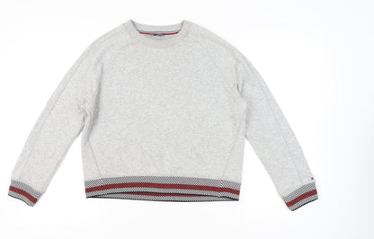Tommy Hilfiger Women’s Grey Pullover Sweatshirt S Raglan Sleeve
