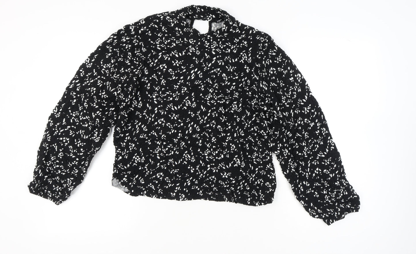 Womens UK Size M Zara Black Tunic Blouse