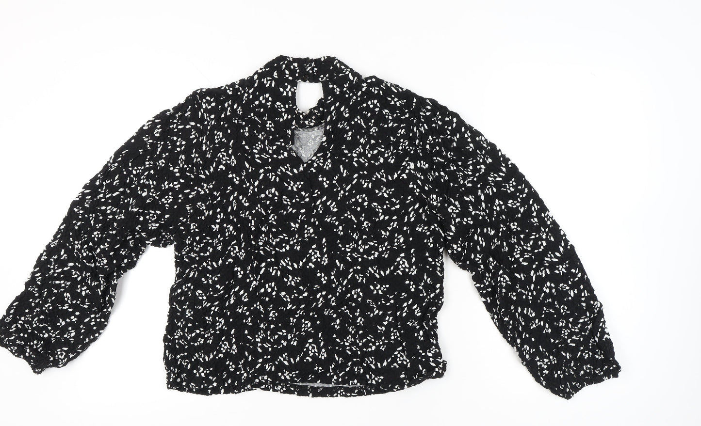 Womens UK Size M Zara Black Tunic Blouse