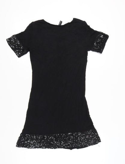 Vero Moda Womens Black M Shift Dress Sequin Accents Party Cocktail