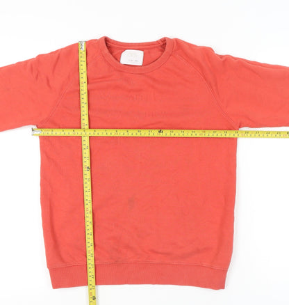 Zara Girls Red Sweatshirt 11-12 Years Long Sleeve Crew Neck Pullover