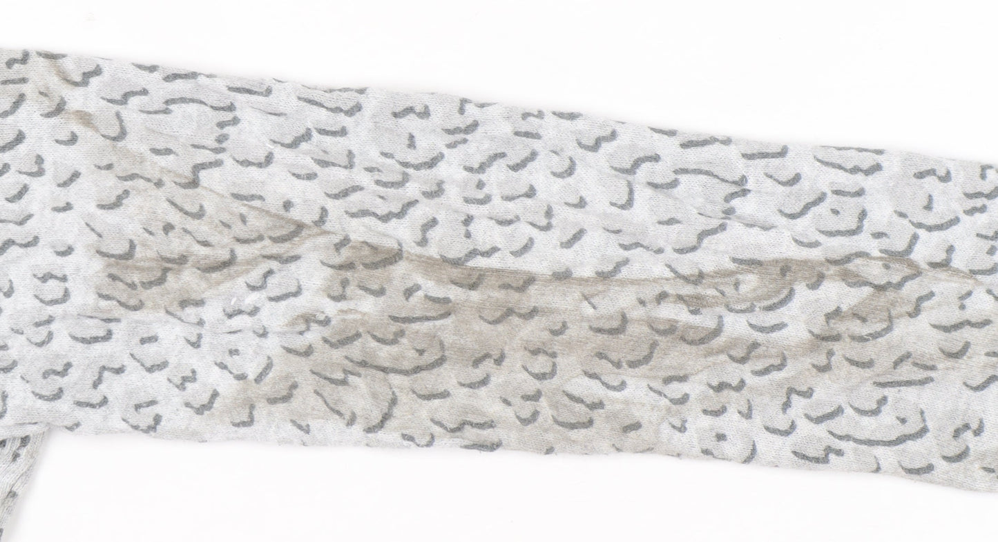 GAP Womens Grey Animal Print Cotton Cardigan Size L V-Neck Knit