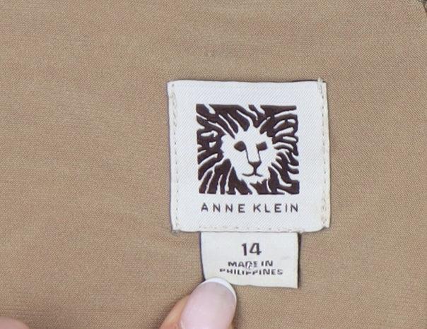Anne Klein Women’s Beige Black Fit & Flare Dress Size 14