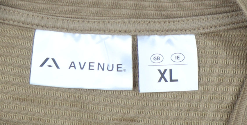 Avenue Men's Brown XL 1/4 Zip Mock Neck Sweatshirt Long Sleeve