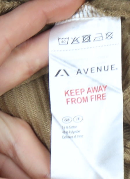 Avenue Men's Brown XL 1/4 Zip Mock Neck Sweatshirt Long Sleeve