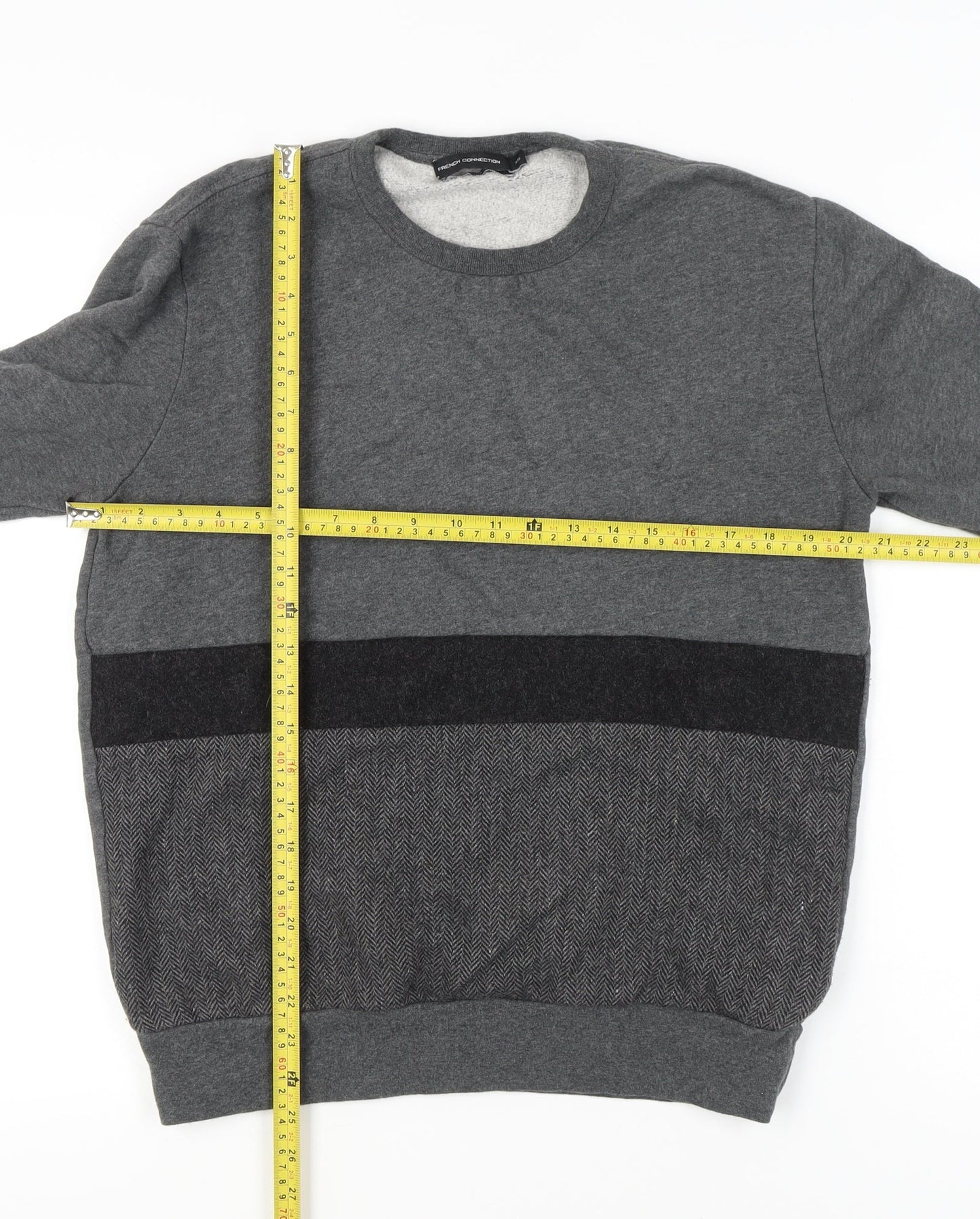 Mens UK Size XS French Connection Grey Pullover Sweatshirt