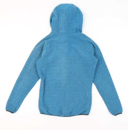 OEX Womens Blue Full Zip Hoodie UK 8 Polyester Spandex Outdoor