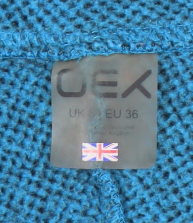 OEX Womens Blue Full Zip Hoodie UK 8 Polyester Spandex Outdoor